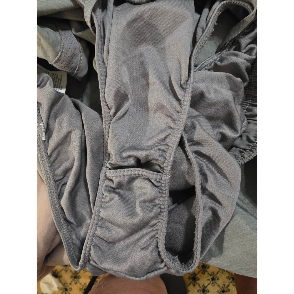 Nike Dri-FIT Tempo Running Shorts Womens Medium Gray Athletic Mesh Activewear - Picture 5 of 6